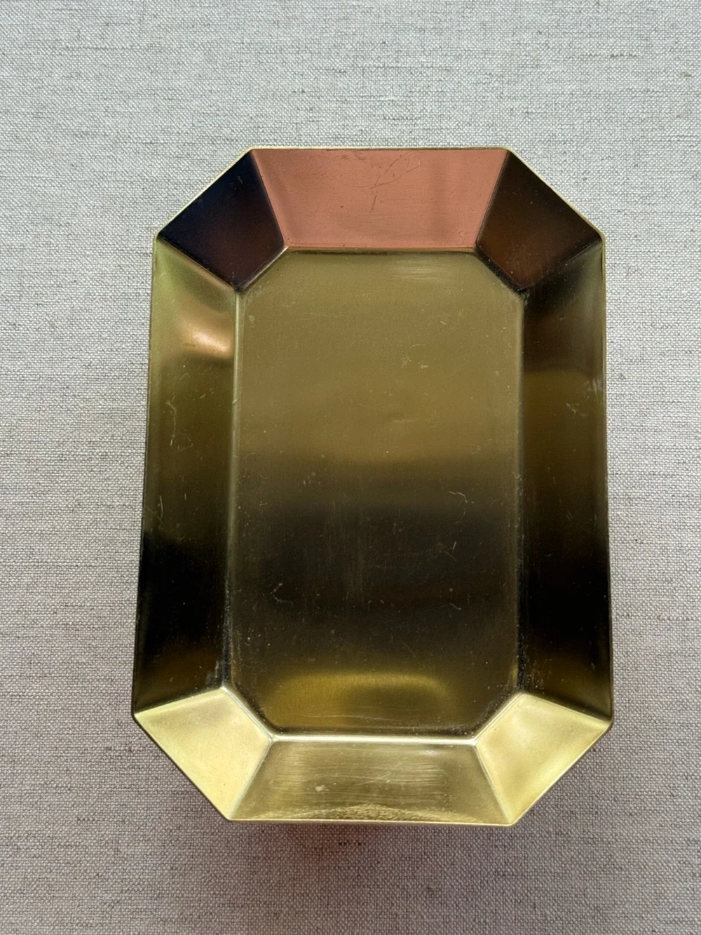 Brass Gold Metal Soap Dish Rectangular Modern Vanity Tray